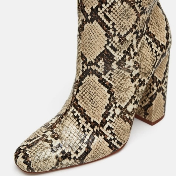 NWT Zara Size 6.5 Snakeskin Print Boots - Picture 7 of 7
